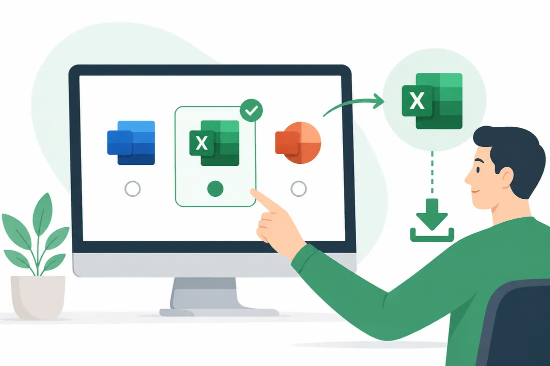 Ilustração: Como baixar só o Excel do Pacote Office