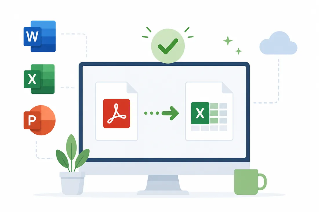 Ilustração: Como converter PDF em Excel grátis