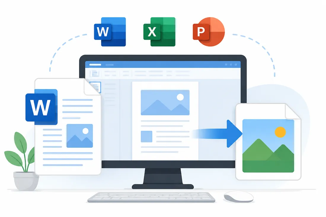 Ilustração: Como converter Word em JPG