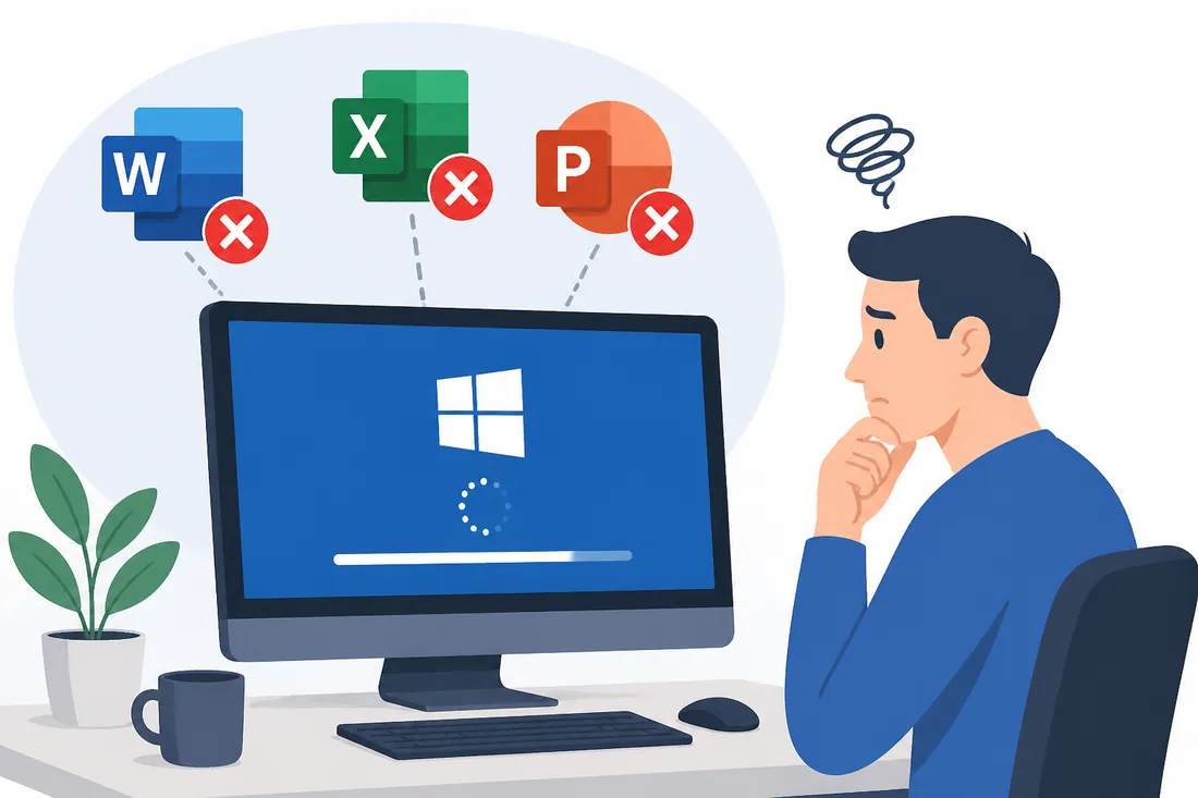 Ilustração: Office Não Abre Depois de Atualizar o Windows